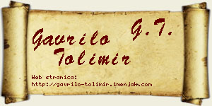 Gavrilo Tolimir vizit kartica